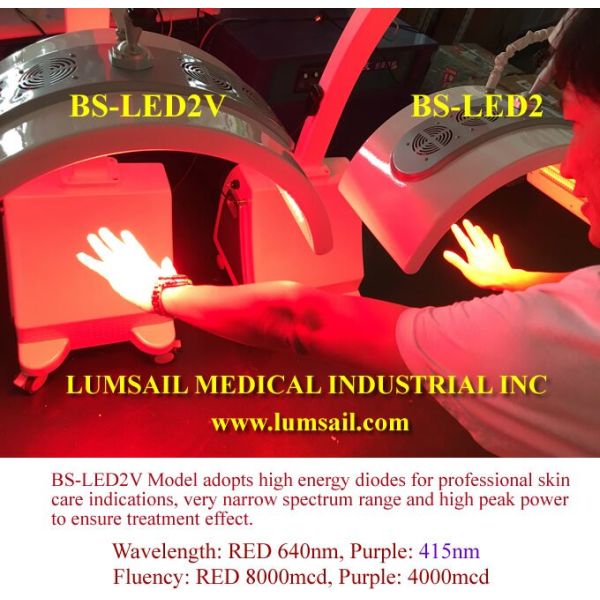 415nm wavelength purple light PDT LED light therapy machine for acne treatment