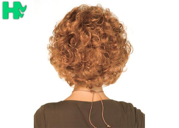 Women's Brown Synthetic Short Curly Wigs For African American
