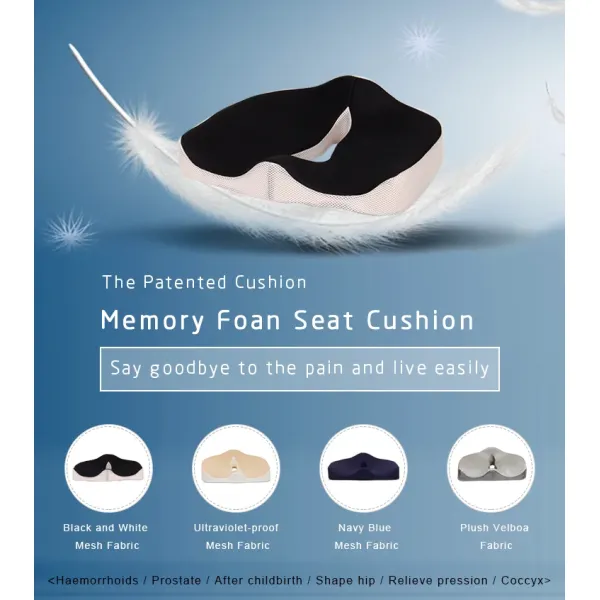 Coccyx Orthopedic Seat Cushion Foam Folding Chair Pillow with CA117 Fire Standard