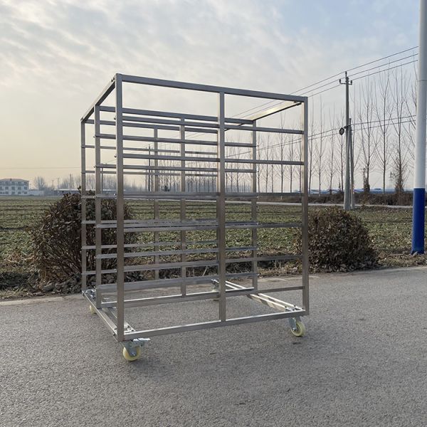 800X600 Commercial Bread Cooling Racks Sleek Design Double Oven Rack