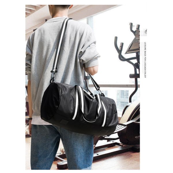 29L Sports Gym Bag Oxford Waterproof Travel Bags With Shoe Pocket