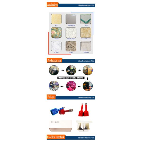 Fast Speed 8mm Vacuum Brazed Diamond Blades For Drilling Ceramic