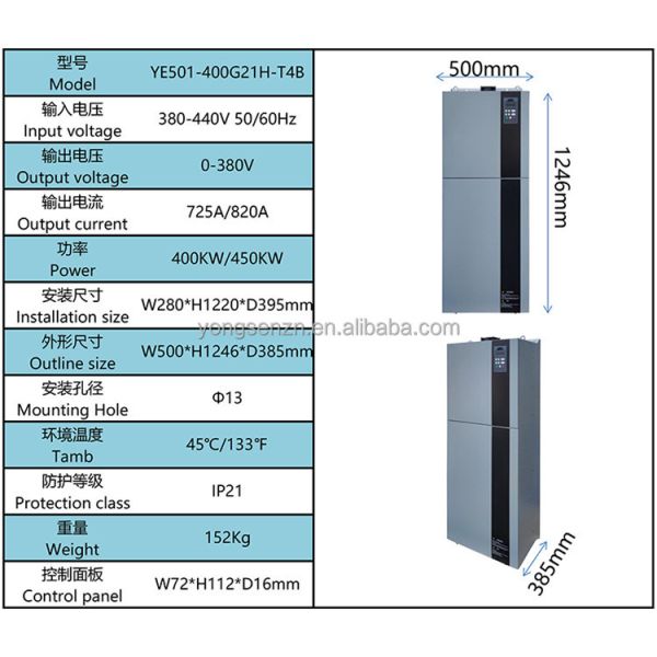 High Performance Three Phase Variable Frequency Drive/Inverter 220V 380V 400kW Frequency Converter Inverter