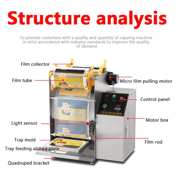 New technology automatic automatic sealing machine Bubble Tea Automatic Cup Sealing Machine