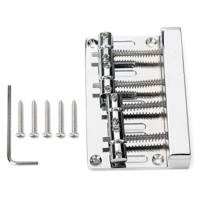 Adjustable 4 String Bass Bridge Tailpiece Saddle Bridge Plate For Electric Guitar