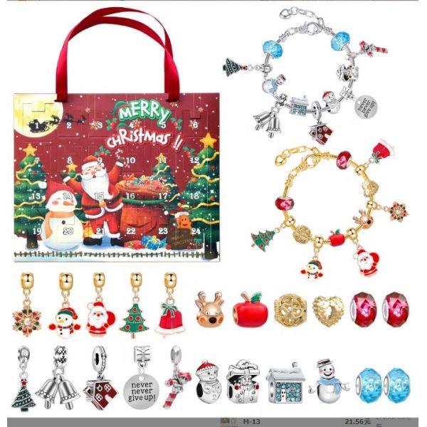 Christmas Gift Box Blind Box Toys for 14 Years up Baby Toys DIY Advent Calendar Bracelet