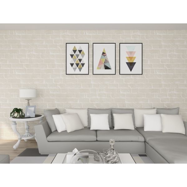 0.18mm-0.31mm espesor 3D Papel de pared de ladrillo de piedra 3D Papel de pared de ladrillo gris