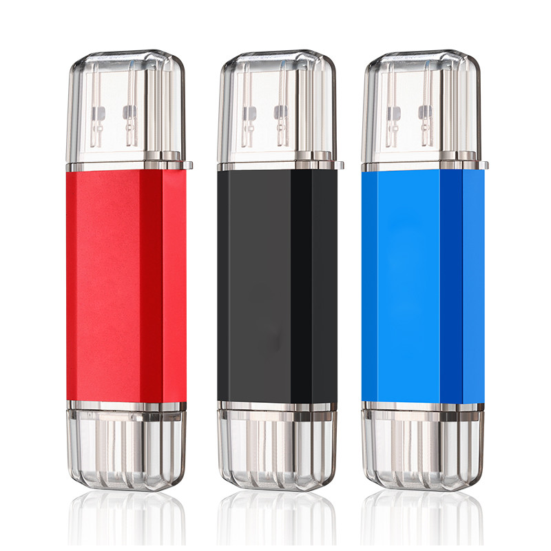 2,0 3,0 логотип печати андроида 256GB 512GB 30MB/S Otg ручки Usb металла