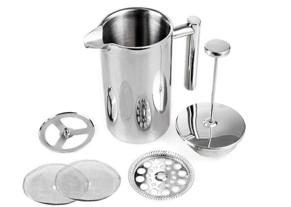 Stainless Steel 51oz French Press Coffee Pot Double Wall Insulated Cafetiere Coffee Maker