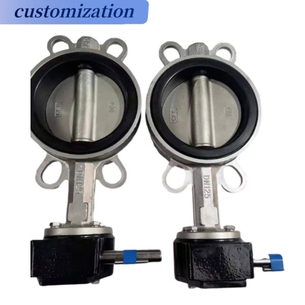 Wafer Type Stainless Steel Butterfly Valve ISO 5211 Complete Certificate and OBM Support