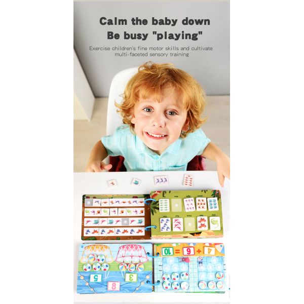 Montessori Baby Enlightenment Educational Busy Book Sticker Book Toy Cross-border Children's Quiet Small Sticky Book