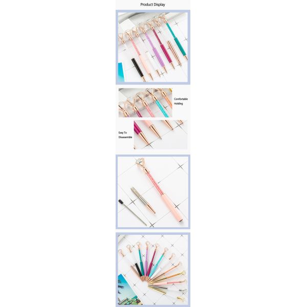 Big Crystal Diamond Ballpoint Pen 1.0mm Fashion Shiny Metal Gift Ball Pen