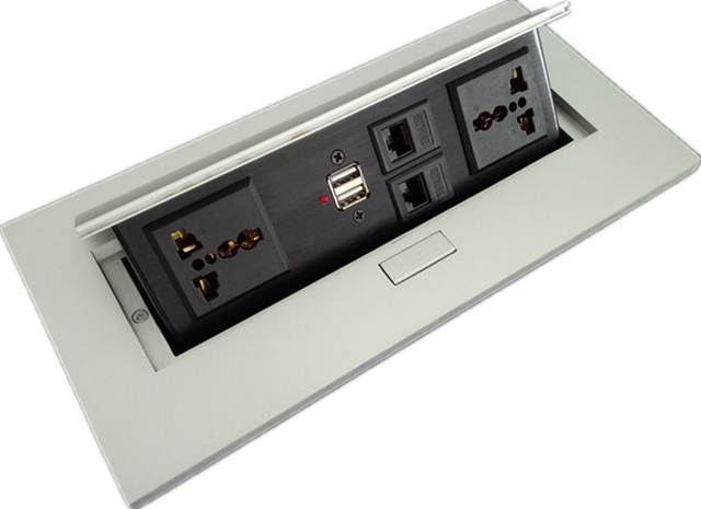 Hidden Conference Table Electrical Box Easy To Install Zinc Alloy