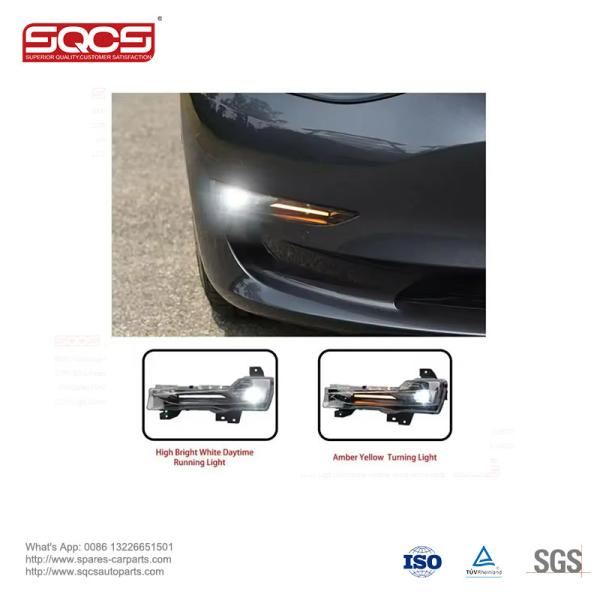 Lâmpada de neblina SQCS para TESLA Modelo 3 Y 2017-2021 1077391-00-E 1077392-00-E Excelente
