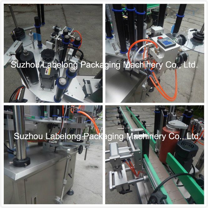 Automatic Pet Glass Cosmetic Syrup Adhesive Labeling Machine For Round Bottle Jar