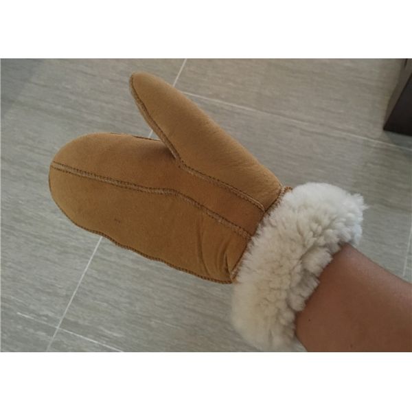 Ручной работы самые теплые перчатки овчины для дам с размером 5 до 6км тумака