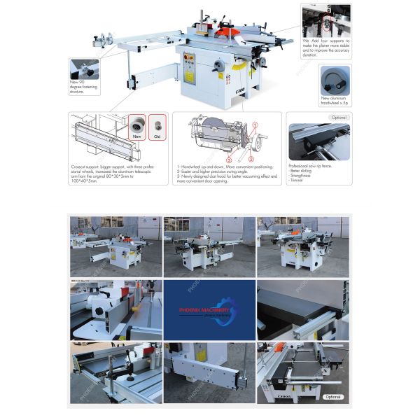 Multifunctional Woodworking Combination Machine for Wood Processing in Restaurants