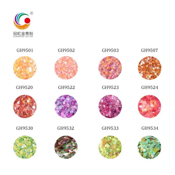 GH9503 Bulk Love Heart Shaped Chunky Glitter Powder for Festival Body Decoration Delivery Period To Be Negotiated Craft