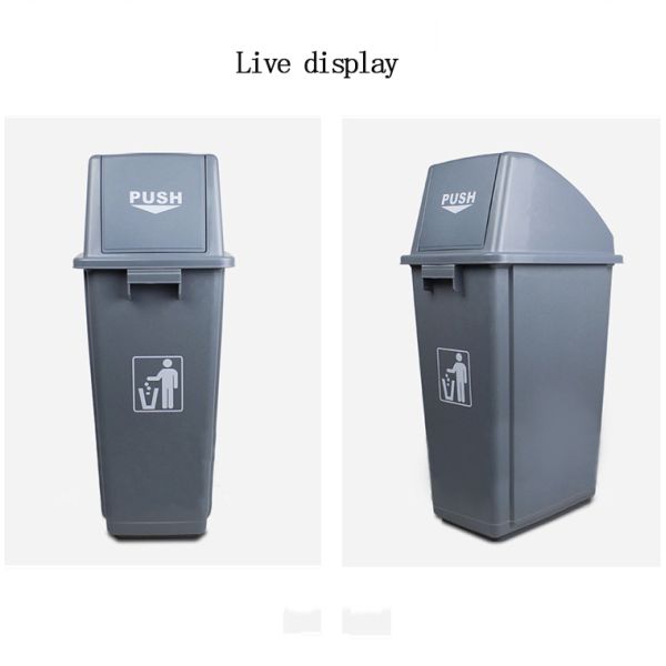 60 Litre Sort Shake Lid Outdoor Sanitation Plastic Trash Can Recycle Bin with Lid