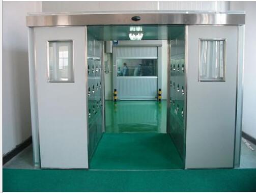 Equipamento de sala limpa industrial chuveiro de carga livre de pó com porta automática