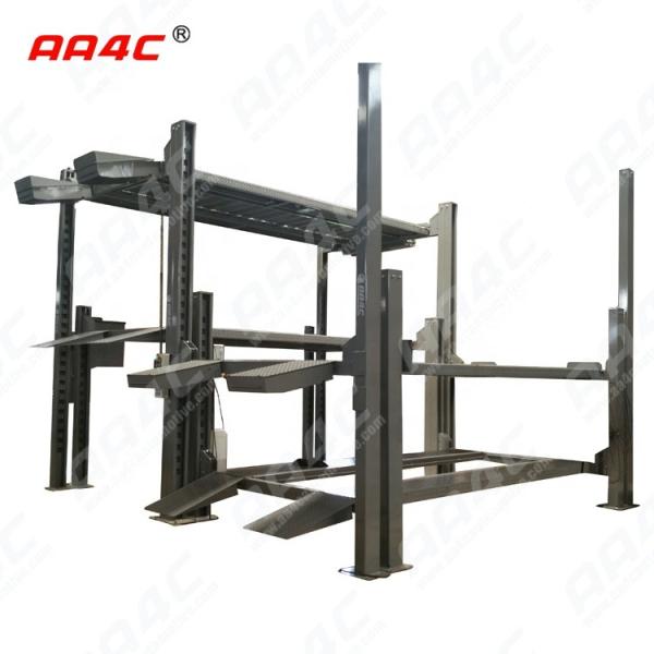 AA4C 4 post parking lift high rise four post parking hoist 3 cars parking auto hoist vehicle ramp