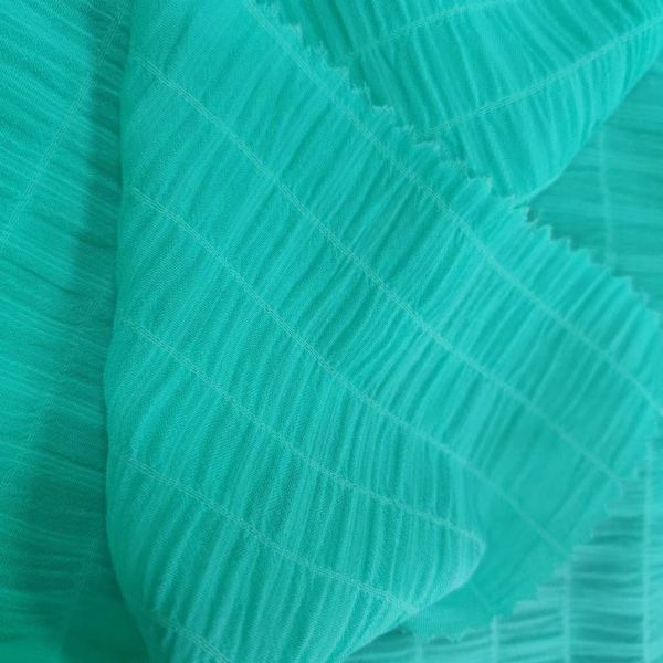 98% Polyester 2% Spandex Striped Smooth Crepe Chiffon Fabric 96 G Breathable