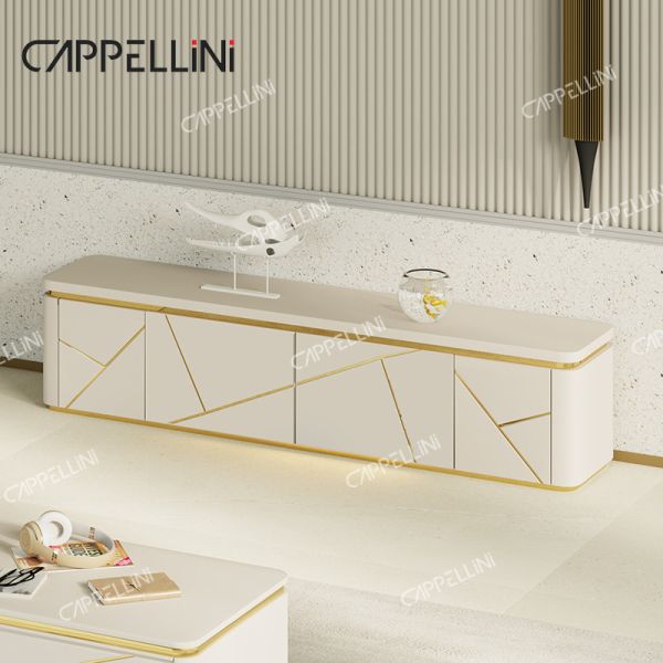 Modern Luxury Wood TV Cabinet And Coffee Table Set Home Furniture Living Room Wooden TV Stand With Storage