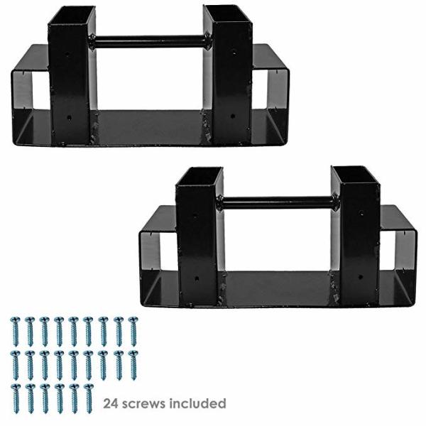 Steel Firewood Log Rack Bracket Kit for Fireplace or Fire Pit Wood Storage Holder