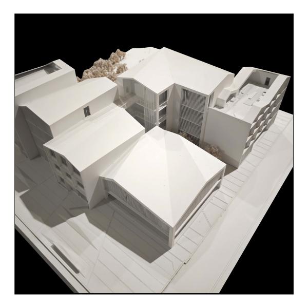 Multi Building Architectural Scale Model 1:100 Unique Roof Residential Layout