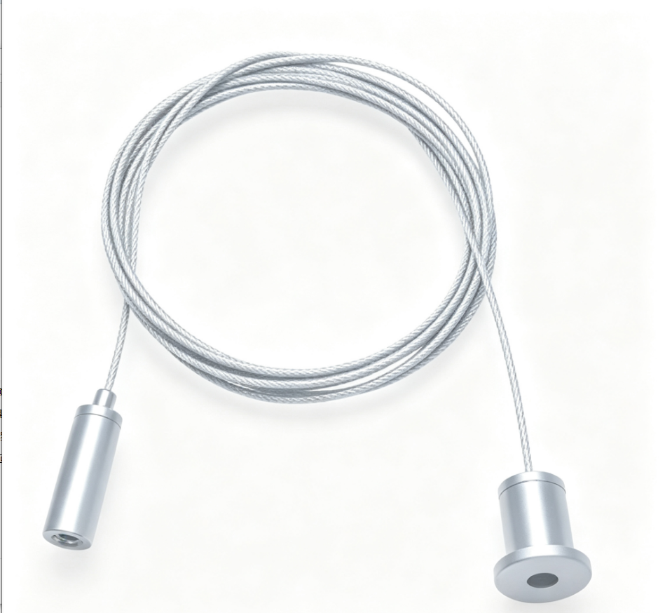 Pearl Chromed Linear Light Suspension Hanging Kits Customized