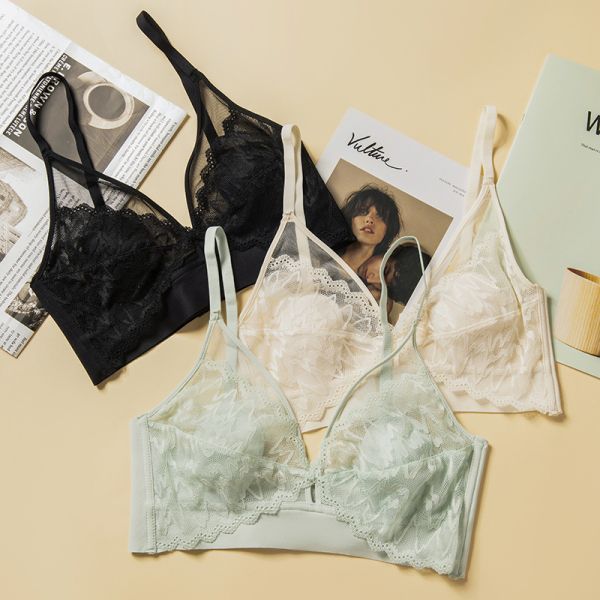 High Quality Cheap Price Seamless Women Bra Lace Design Sexy Wire-Free Adjusted Straps Women Lace Bra Underwear