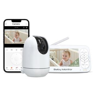 2 Way Audio Video Baby Monitor Wi-Fi inalámbrico 2.4Ghz Recordación de alimentación de llanto