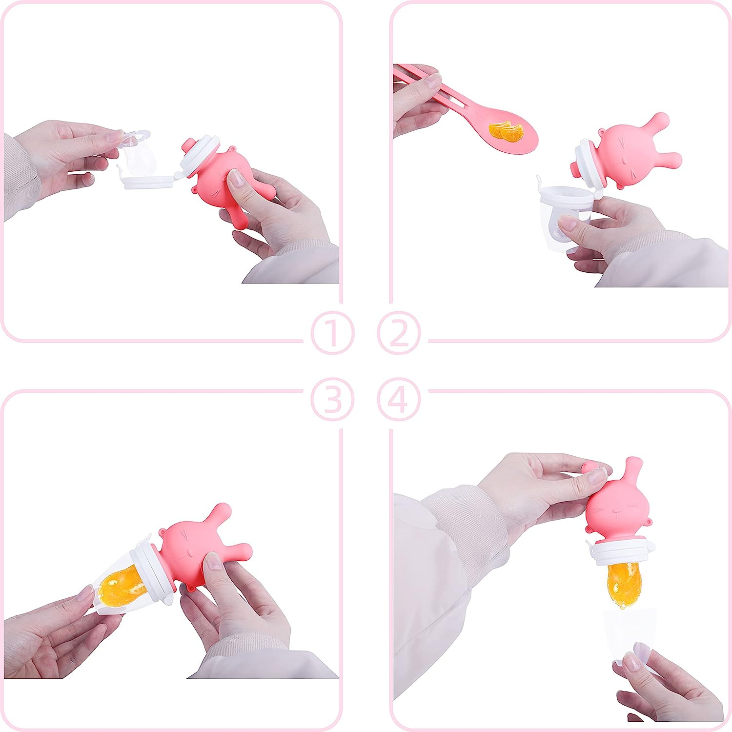 Анти- еда Teether непахучее многоразовое Eco силикона выскальзывания дружелюбное