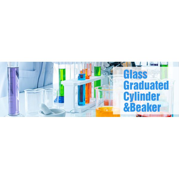 Glass Graduated Cylinder Set 10ml 25ml 50ml 100ml, Thick Glass Beaker Set 50ml 100ml 250ml With 2 Droppers