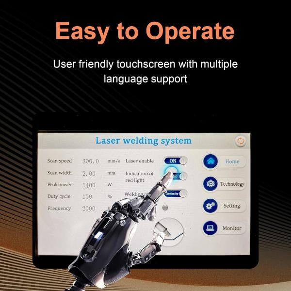 THK Air Cooled Mini Fiber Laser Welders 4 in 1 Portable Welding Machine Prices for Food Beverage Shops