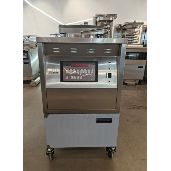 6HD Electric 12KW 380V 28L 6 Fry Tray Big Productivity Round Auto Lift Broaster Chicken Pressure Fryer