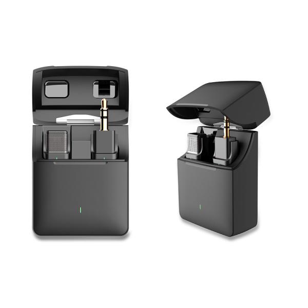 Outdoor Live Record Wireless Lavalier Microphone Plug To Connection Auto Pairing