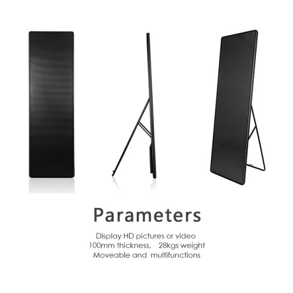 Indoor LED Poster Wide Viewing Angle Full Color Indoor Led Display Rental Advertising For Shops