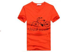 Round Collar Embroidered Casual T Shirts 150g 180g Slim Fit Pattern Printing