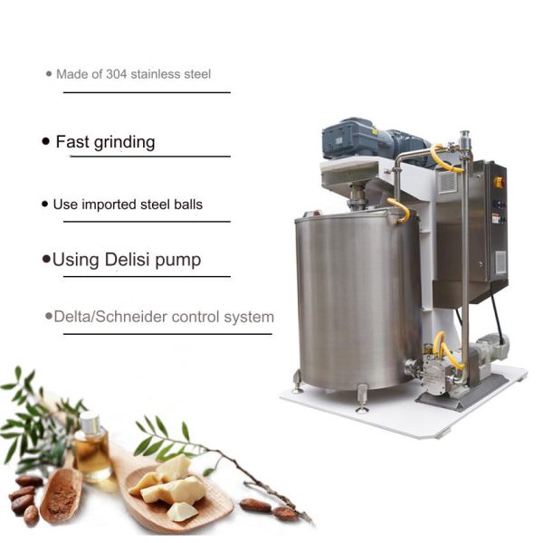 Fully Automatic Chocolate Nut Grinding Machine with Steel Ball Cocoa Nut Stone Grinder