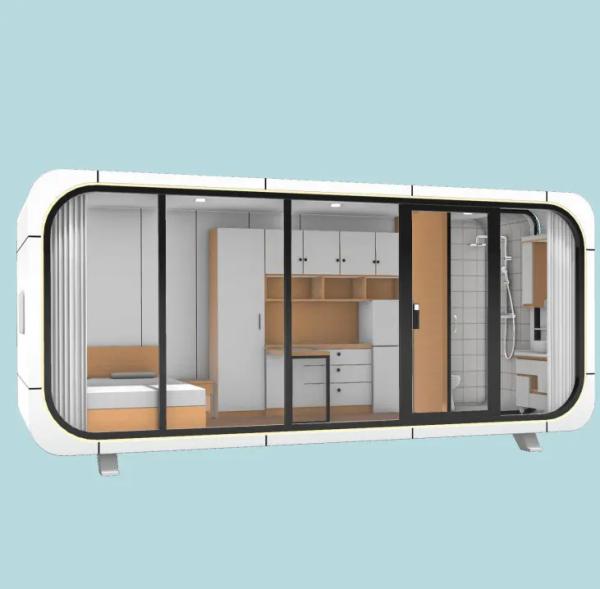 Escritório de contêineres pré-fabricados de transporte modular de 40 pés de cor personalizada com design personalizado