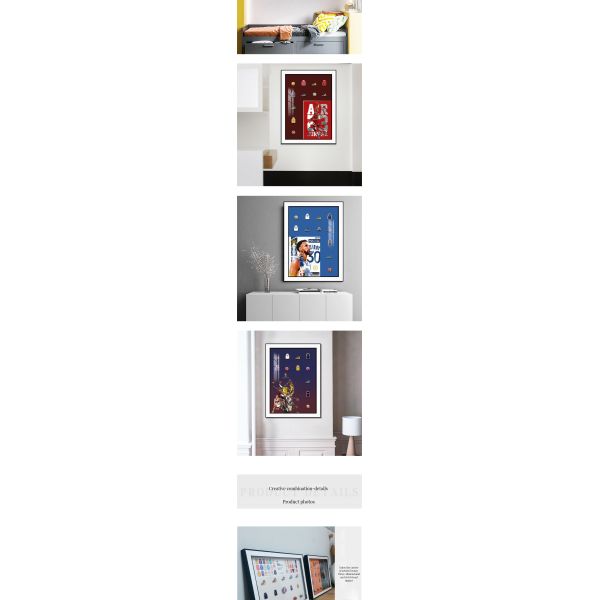 Custom Size Modern Design Star Decorative Wall Art for Living Room Bedroom Kids' Room-Jordan LeBron James Hanging Format-Club Basketball