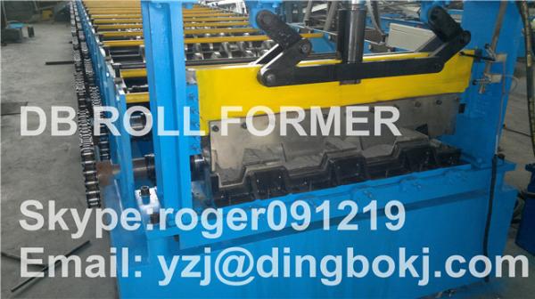 rolo galvanizado aço da plataforma de assoalho da placa 22kw que forma a máquina para o transporte de materiais