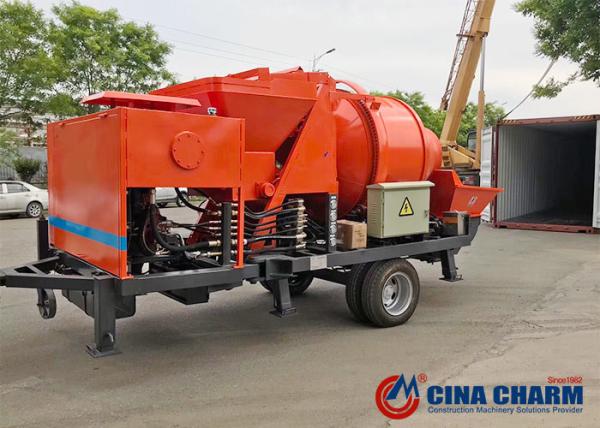 Small Portable Concrete Pumping Machine 40m3 / H For Housing Building