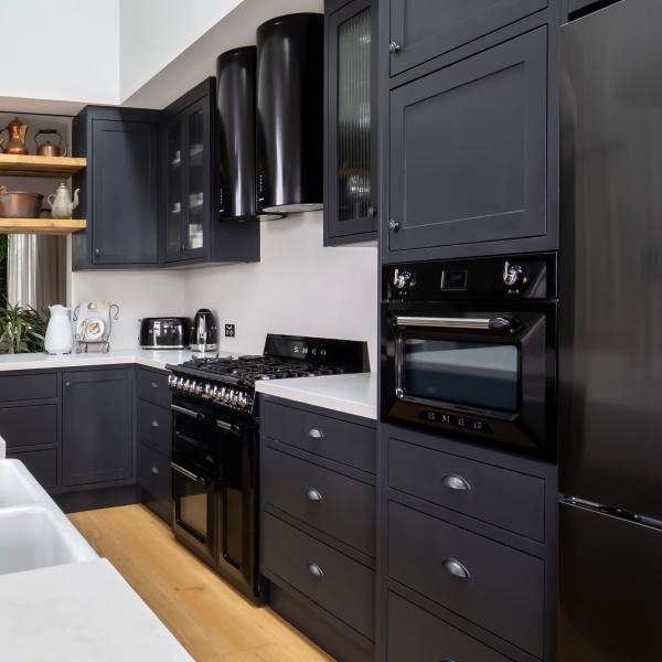 Carb P1 Lacquer Kitchen Cabinet Organizer Industrial Style Black Shaker Kitchen Sets