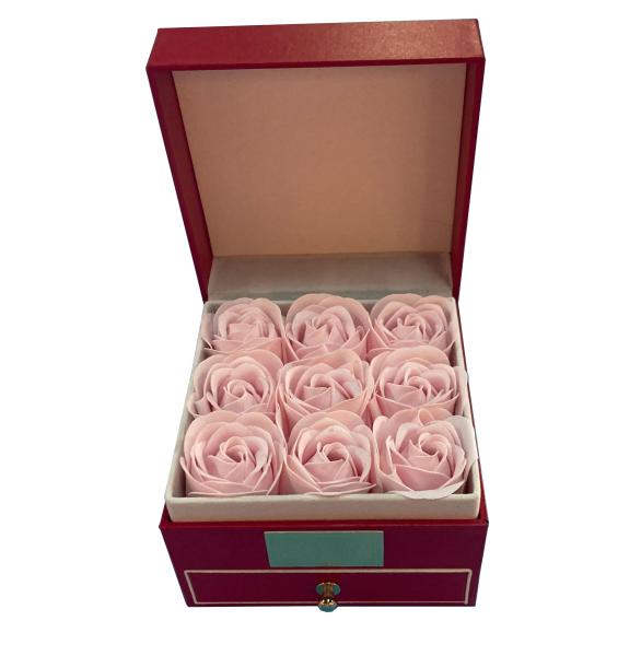 Wholesale Customized Luxury Double-Deck Drawer Hardcover Gift Packaging Box Jewelry Packaging Box for Valentine′s Day