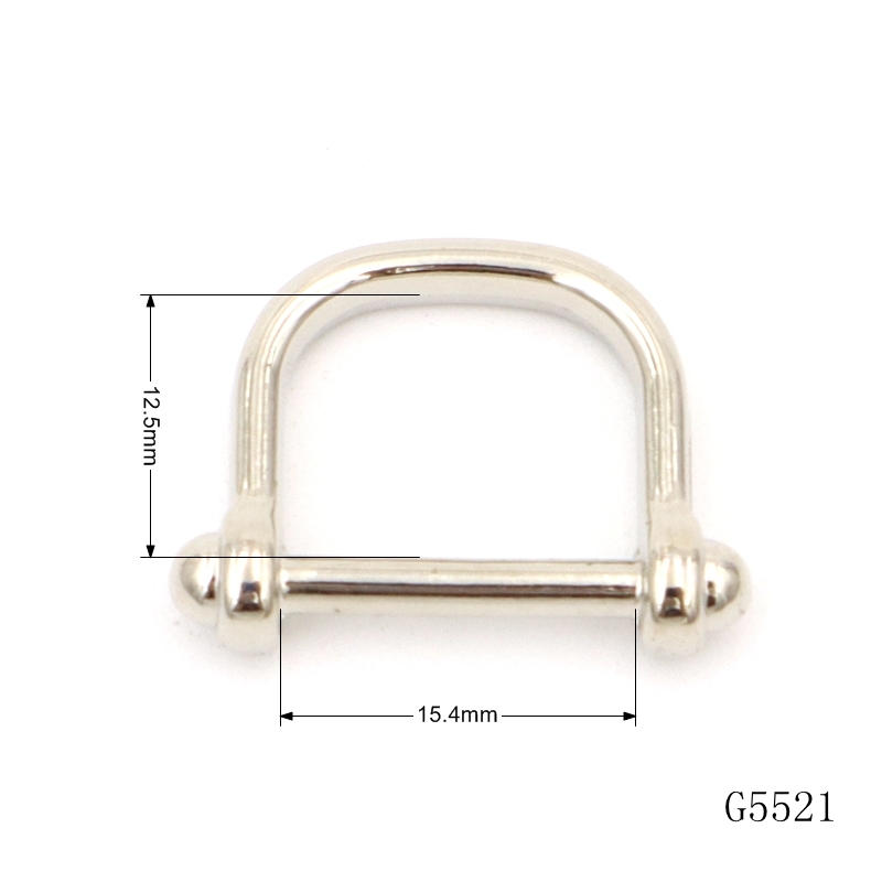Mini Horseshoe Shape D ring 15mm Shiny Silver Strap Buckle for Bags or Purse Making