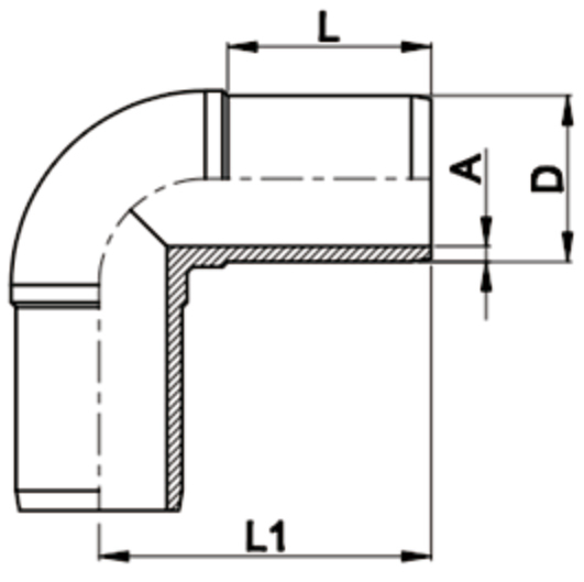 Fittings para tuberías de reducción de manga de fusión en caliente HDPE de 90°