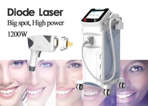 Mobile Laser Hair Removal Machine For Women 12 Laser Bars 10.4 Inch Display