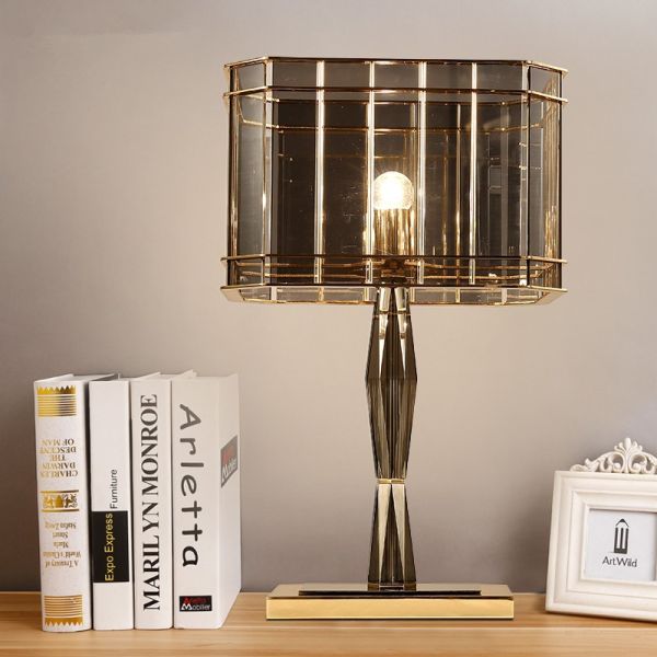 Postmodern Bedroom Light Luxury Table Lamp Nordic Living Room Simple Creative Glass Table Light